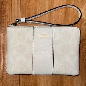Coach White Wristlet Wallet